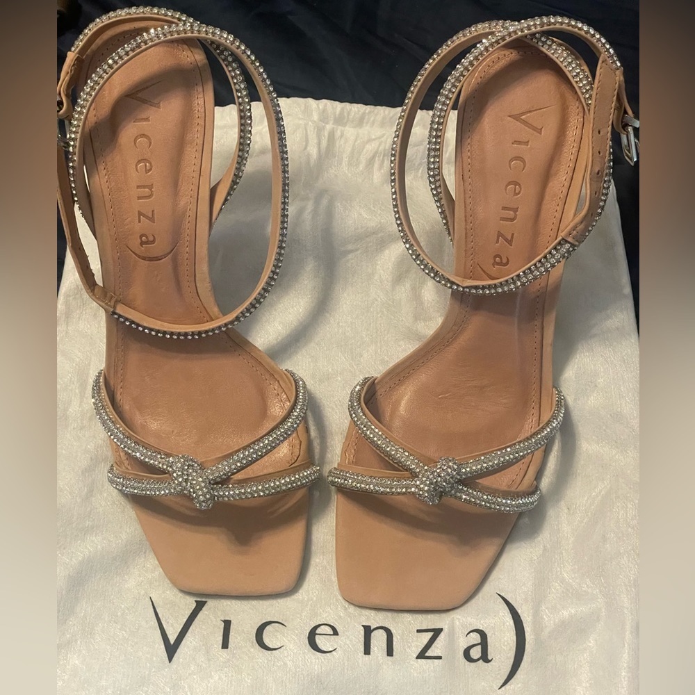 Vicenza Deena Crystal Heels, Never worn